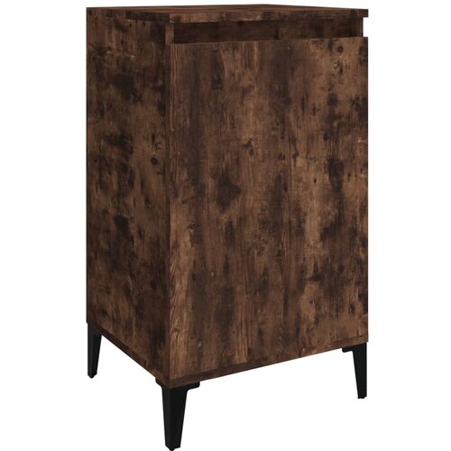 Maison Chic Nočna omarica - Nočna miza dimljeni hrast 40x35x70 cm inženirski les, (21688042) Slike