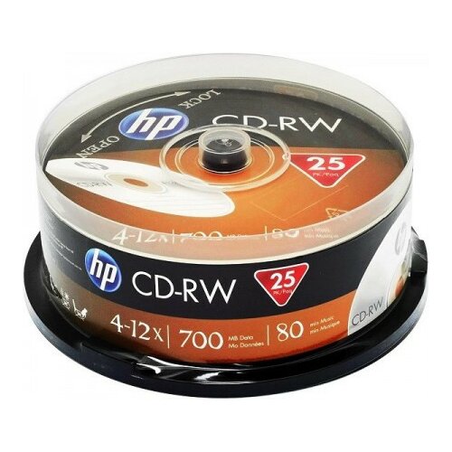 Hp cd-rw 700MB/4X-12X/1/25CAKE/69313 377HP25/Z Cene