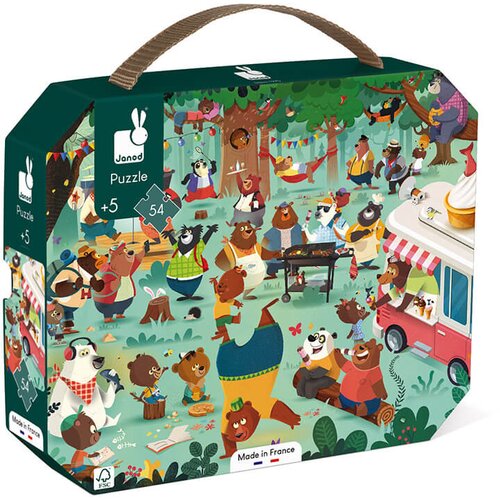 Janod otroški puzzli family bears 54 kosov Cene