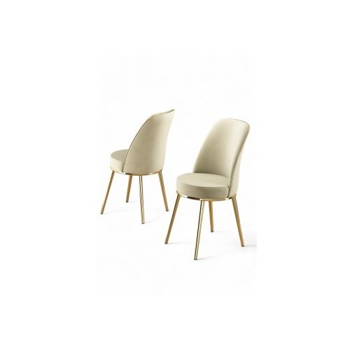 Hanah home set 2 stolice pefa cream gold Cene