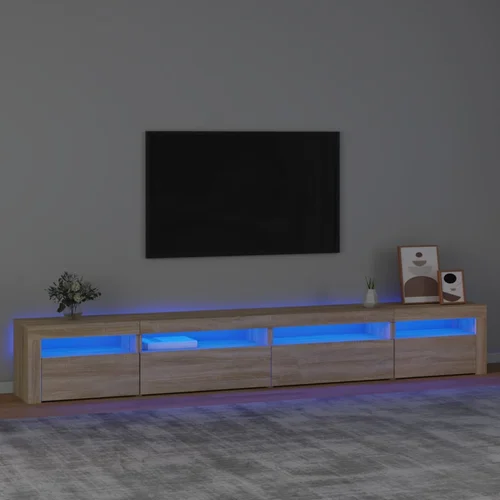 The Living Store TV omarica z LED lučkami sonoma hrast 270x35x40 cm - TV Omarica, (21375912)