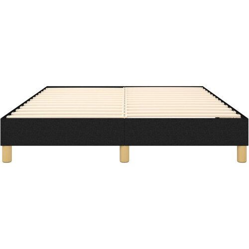  Okvir za krevet s oprugom crni 140 x 190 cm od tkanine Slike