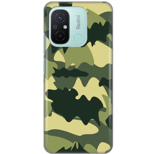 Silikonska maska za Xiaomi Redmi 12C Army Print Skin providna Slike