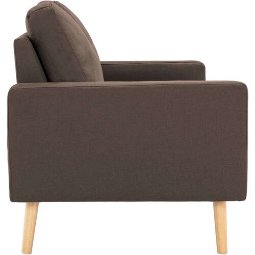  2-dijelni set sofa od tkanine smeđi Slike