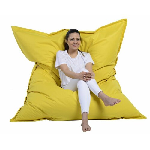 giant cushion 140x180 - yellow garden bean bag Slike