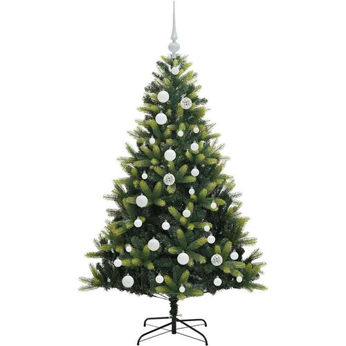  Umjetno rasklopivo božićno drvce 150 LED-a Zelena 120 cm Slike