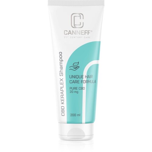 Canneff CBD Keraplex Shampoo &amp;scaron;ampon za &amp;scaron;ibke, obremenjene lase 200 ml Slike