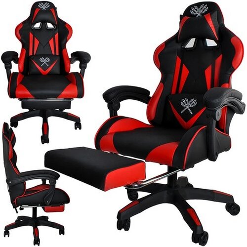  Gaming stolica crveno crna eko koža dunmoon Cene