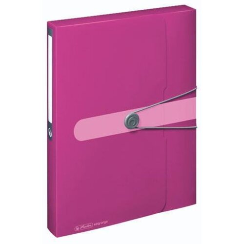 Herlitz Mapa A4 s gumicom, PP, hrbat 40 mm, Easy orga to go, roza Slike