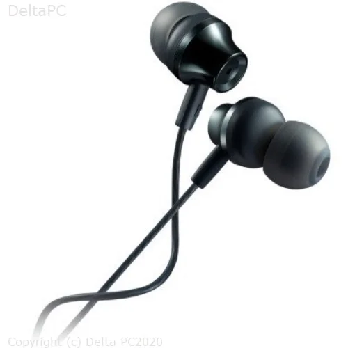 Canyon stereo earphones with microphone metallic crne