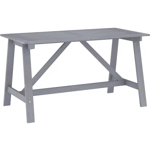  Vrtni blagovaonski stol sivi 140 x 70 x 73,5 cm od drva bagrema