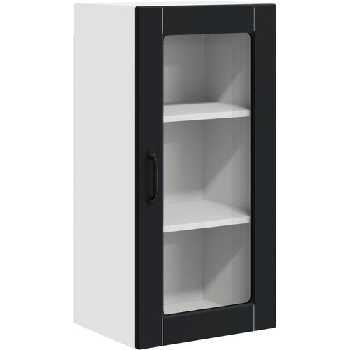  Zidni stakleni ormarić Lucca 2 pcs Crna 40 x 31 x 80 cm Slike