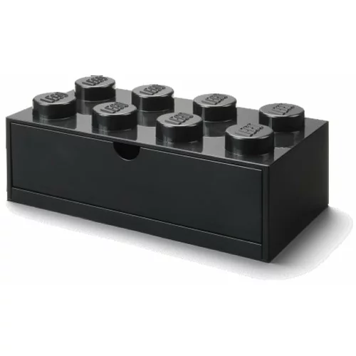 Lego Črna škatla za pisalno mizo s predalom za kocke , 31,6 x 11,3 cm