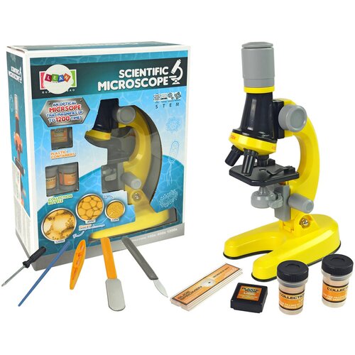  Microscope For The Scientist Educational Set Yellow 100x 400x 1200x Cene