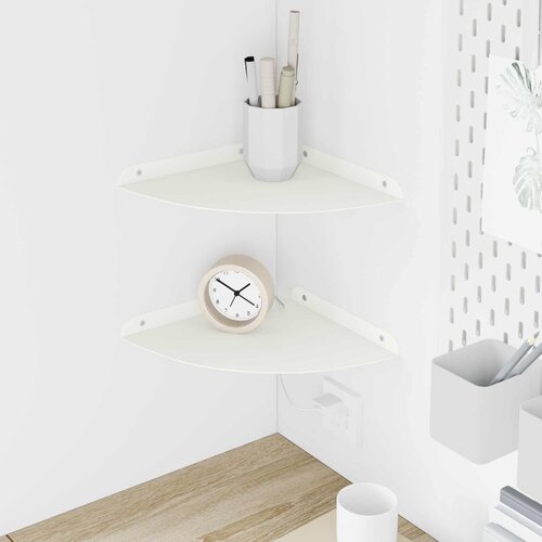  Lebdeća polica s policom s pohranom 2 pcs Bijeli 24 x 24 x 2 cm Cijene