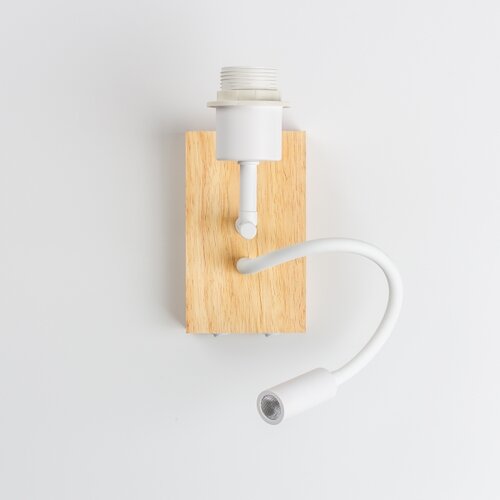  Brilagi - LED zidna lampa NUBILA WOOD 1xE27/25W/230V + LED/3W hrast/bela/sv. siva Slike