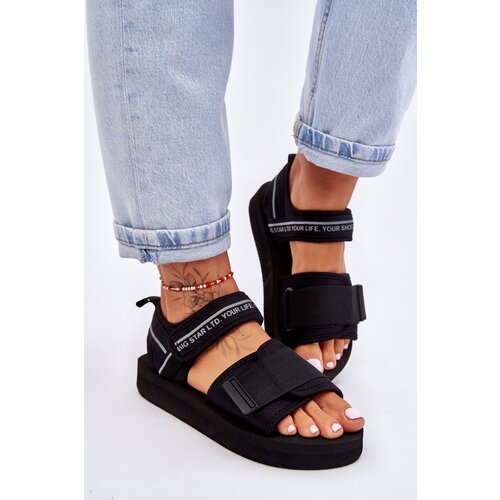 Big Star Women's Velcro Sandals LL274784 Black Cene
