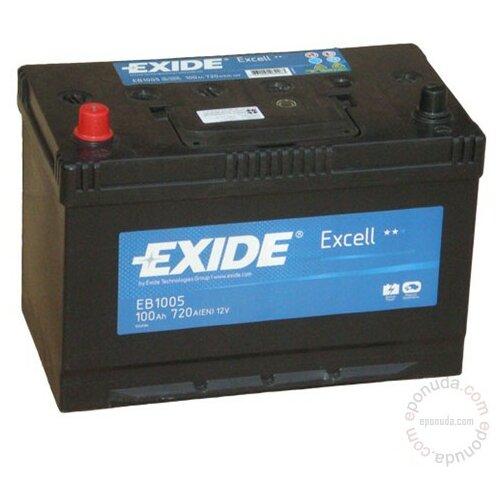Exide Excell EB1005 12V 100Ah akumulator Slike