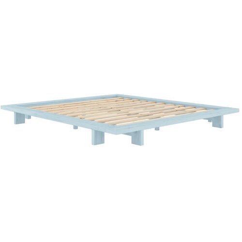 Karup Design Svetlo modra zakonska postelja iz masivnega bora z letvenim dnom 180x200 cm Japan &amp;ndash; Slike