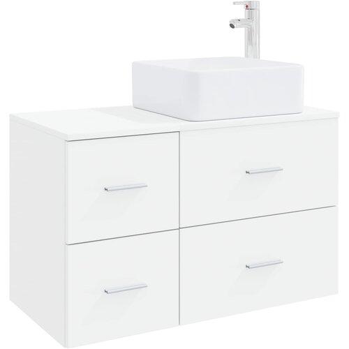  Set namje&amp;scaron;taja za kupaonicu 2 kom. Bijela Konstruirano drvo 59 x 35 x 80 cm Slike
