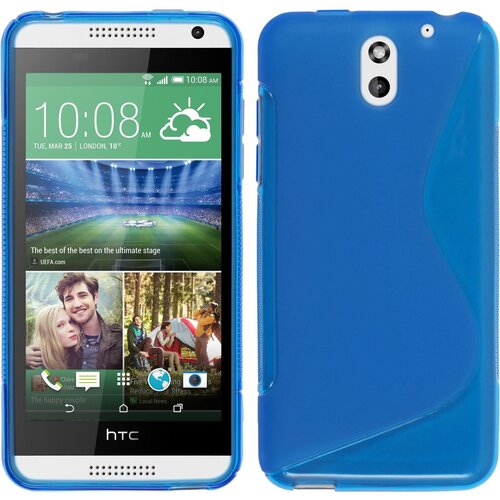 Gumijasti / gel etui S-Line za HTC Desire 610 - modri Slike