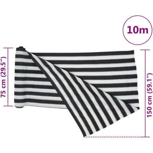  Mreža za privatnost antracit-bijela 1,5 x 10 m HDPE 195 g/m&amp;sup2; Slike
