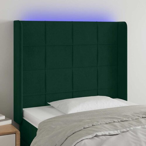  LED uzglavlje tamnozeleno 83x16x118/128 cm bar&scaron;unasto Cijene
