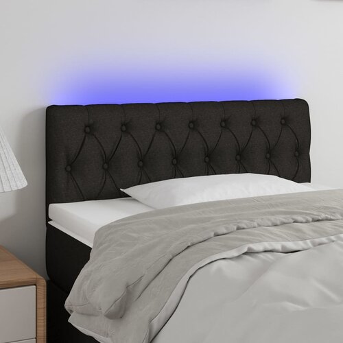  LED uzglavlje crno 100 x 7 x 78/88 cm od tkanine Cijene