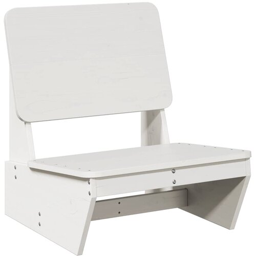 Vrtne stolice 2 kom bijele 60x64x70,5 cm masivne borovine Slike