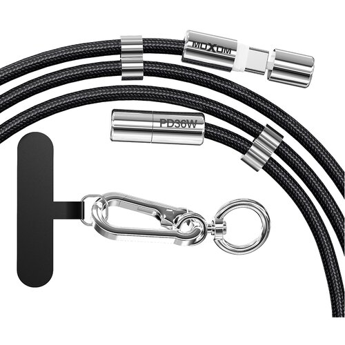  USB data kabal Moxom MX-CB313 Type-C to Lightning strap crni Slike