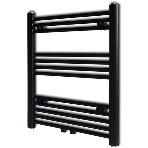 vidaXL kopalniški radiator z ravnimi cevmi 600x764 mm črn Cene