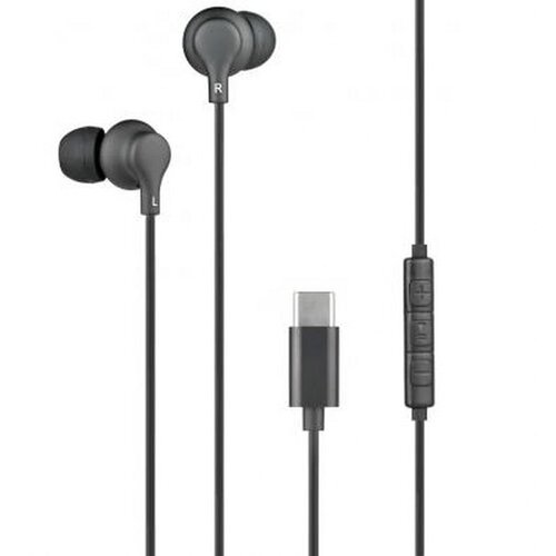 Oem BigBen Connected, Črne u&scaron;esne slu&scaron;alke USB C z daljinskim upravljalnikom in mikrofonom, Črna, (5000231593) Cene