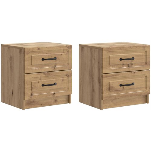  Noćni ormar s ladicama 2 pcs Hrast artisan 43 x 34,5 x 44,5 cm Cene