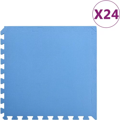 vidaXL Talne podloge 24 kosov 8,64 ㎡ EVA pena modre barve