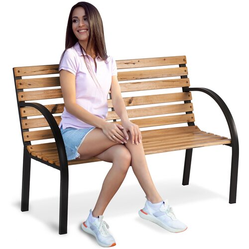 Sofotel Luca Modern Park Bench with Backrest - 117.5 x 83 x 57 cm, (21740228) Slike