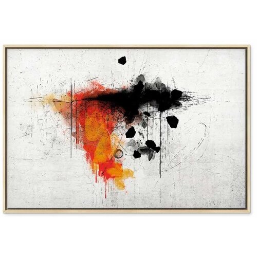  Slika - Expression of Red (1 Part) Wide 120x80 U prirodnom drvenom okviru Cene