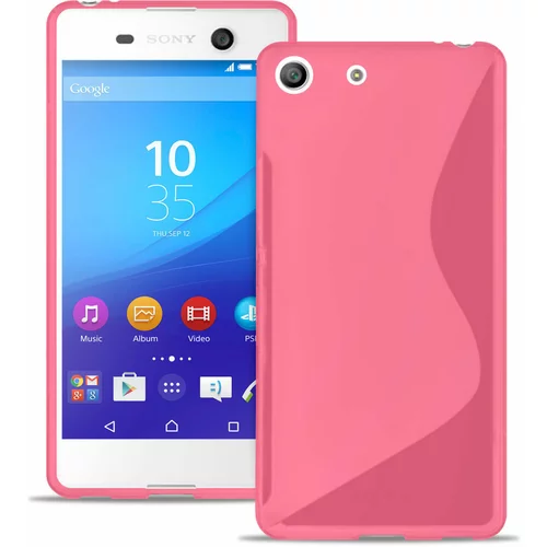  Gumijasti / gel etui S-Line za Sony Xperia M5 - roza