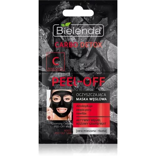 Bielenda Carbo Detox Active Carbon peel-Off maska za lice s aktivnim ugljenom za mješovitu i masnu kožu 2 x 6 g