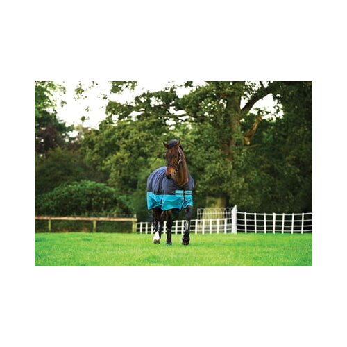 Horseware Ireland Zunanje pregrinjalo, Mio Turnout Medium 200 g black/turqoise - 145 cm Slike