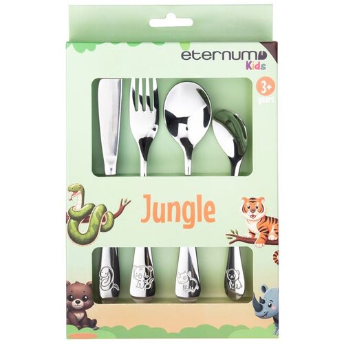 ETERNUM OTRO&amp;Scaron;KI JEDILNI PRIBOR JUNGLE, 4 DELNI SET, (22153666) Slike