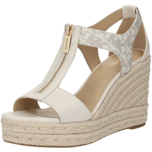 Michael Kors Sandale 'BERKLEY WEDGE' svijetlobež / zlatna / siva