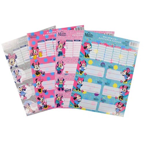Best Buy literacy 210, nalepnice za sveske sa rasporedom časova, Minnie Mouse Slike