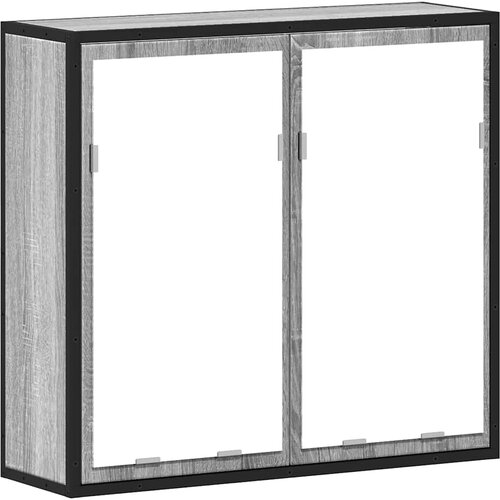 Maison Chic Kopalniška omarica - Kopalniški kabinet z ogledalom siva sonoma 65x20x60 cm inž. les, (21794708) Cene