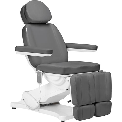 Shumee Električni kozmetični stol SILLON CLASSIC z 2 pedi motorjema, siv, (21388198) Cene
