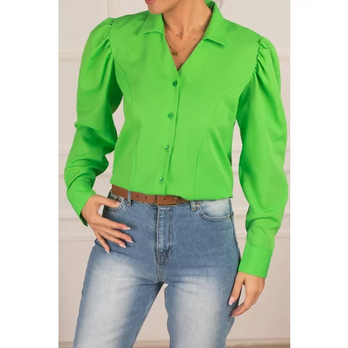 armonika Women's Green Watermelon Sleeve Fit Shirt