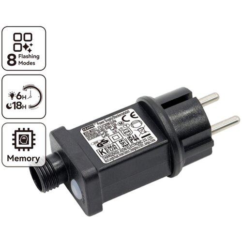 Aigostar Spolja&amp;scaron;nji adapter za napajanje 9W/31V/8 funkcija IP44 crni Slike