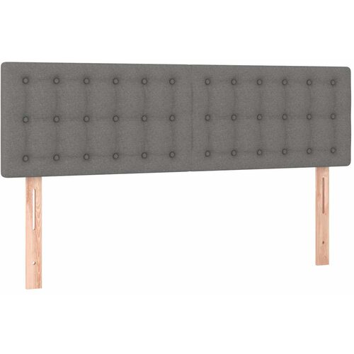  Krevet box spring s madracem LED tamnosivi 140x200 cm tkanina Slike