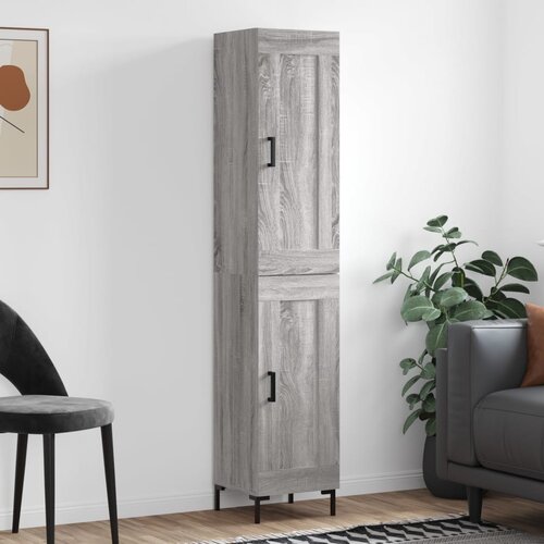 vidaXL Visoka komoda siva sonome 34 5x34x180 cm od konstruiranog drva Cijene