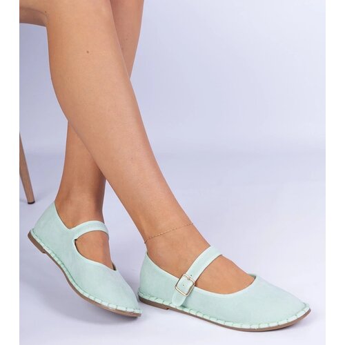 D/CEO marka niezdefiniowana Green women&amp;#039;s ballerinas with a strap Meremi Slike