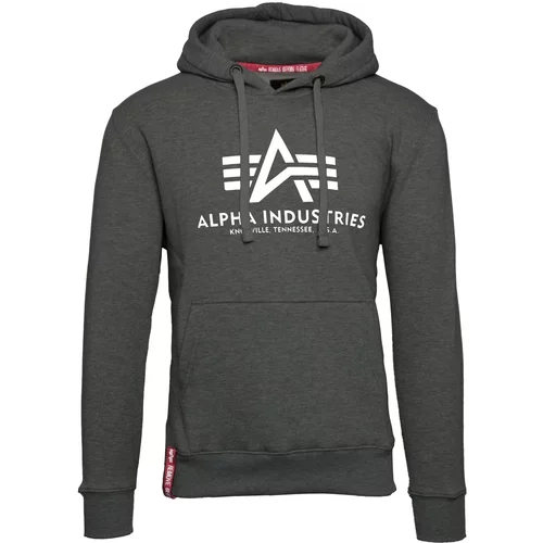Alpha Industries Sweater majica siva / bijela